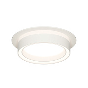 16-100 Светильник точечный, встраиваемый Ray под светодиодную лампу, 230В/50Гц, GX 53, max 15Вт, IP20, Ø105*40 (врезн. отв. 95мм), белый, алюм.+ акрил,  лампа в комплект не входит