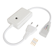04-190 Контроллер RGB, 220В, 500Вт, однокнопочный, для светодиодного неона smd 5050, 80 д/м, 10*18мм, арт 17-49