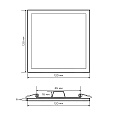 06-27 Светодиодная панель встраиваемая квадр. 220В, 12Вт, CRI:80Ra, 960Лм, 120*85 мм,  алюминиевый корпус, встроенный изолированный драйвер, 2700К