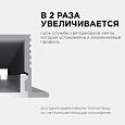 08-39 Профиль алюминиевый для светодиодной ленты, П-образный , встраиваемый, серебро, 12,4х9мм, 2м, шир. ленты до 5мм, индивидуальная упаковка (рассеиватель белый матовый, заглушки - 2шт., крепеж - 4шт.).
