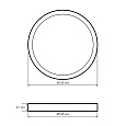 06-63 Светодиодная панель накладная круглая 220В, 15Вт, CRI:80Ra, 1200Лм, Ø145мм, алюминиевый корпус, встроенный изолированный драйвер, 6500K