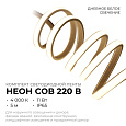 10-105 Комплект светодиодной ленты 220В НЕОН COB 11Вт/м, 650 лм/м, 4000К (д/б), 288д/м, 5м, IP65, с аксессуарами (сетевой шнур, заглушка - 1шт, крепеж - 5шт)