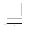 06-46 Светодиодная панель накладная квадр. 220В, 15Вт, CRI:80Ra, 1200Лм, 145*145 мм,  алюминиевый корпус, встроенный изолированный драйвер, 4500К