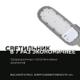 29-01 Светильник светодиодный, уличный, консольный 30Вт, 230/50Гц, 3300лм, 5000К, IP65, КСС "Ш", 380*172*65мм, Ø50мм, серый