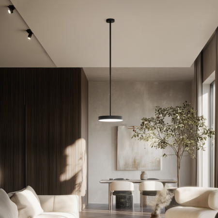 18-161 Светильник светодиодный накладной, MIN, 24Вт, 230В/50Гц, 2160лм, 4000К, IP20, ø230х35мм, чёрн