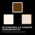 06-119 Панель светодиодная встраиваемая безрамочная FLP, 32Вт (24Вт+8Вт), 230В/50Гц, 2720лм, 4000К, IP20, 225х225х21мм, квадрат, 3 режима свечения, регулировка под посадочное отверстие ф55-ф205мм, ал. корпус