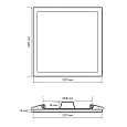06-61 Светодиодная панель встраиваемая квадр. 220В, 24Вт, CRI:80Ra, 1920Лм, 220*208 мм, алюминиевый корпус, встроенный изолированный драйвер, 6500K