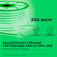 17-26 Светодиодный неон, двусторонний, 220В, 6Вт/м, 2835, 120д/м, IP65, 8*16мм, 50м, зеленый