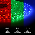 00-12 Светодиодная лента, 12В, 14,4Вт/м, smd5050, 60д/м, IP65, ширина подложки 10мм, 5м, RGB
