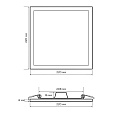 06-33 Светодиодная панель встраиваемая квадр. 220В, 24Вт, CRI:80Ra, 1920Лм, 220*208 мм,  алюминиевый корпус, встроенный изолированный драйвер, 2700К