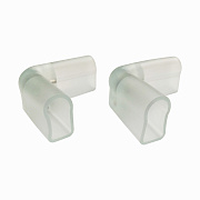 09-131-2 Комплект (2шт.) коннекторов ПВХ для углового соединения одностороннего светодиодного неона мини 8*16 мм арт.17-32/34/35/36/37/38