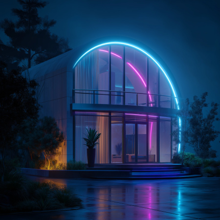 17-49 Светодиодный неон 220В, 6Вт/м, RGB, smd 5050, 80д/м, 10*18мм, 50м, IP65