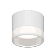 16-124 Светильник потолочный, накладной Sunrise под светодиодную лампу, 230В/50Гц, GX 53, max 15Вт, IP20, Ø85х70, белый, алюм.+ акрил, лампа в комплект не входит
