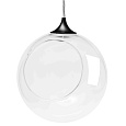 FT-13-01 Фитосветильник подвесной, светодиодный, стеклянный шар Ø150мм, 220В, 1Вт, кабель 1м, черный (без наполнения)