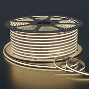 10-111 Светодиодная лента 220В, 9Вт/м, 1000лм/м, 4000К(д/б), COB 240д/м, 10х4мм, 50м, IP65, driverless - прямого подключения (встроенный диодный мост), ширина подложки - 8мм, кратность реза - 10см.
